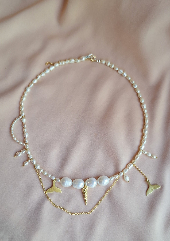 shells and pearls necklace